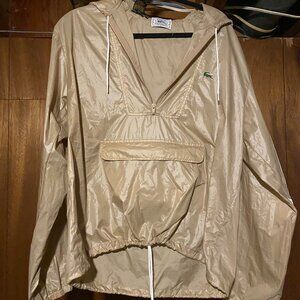 Vintage Lacoste tan windbreaker jacket